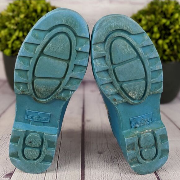 Sakroots Teal Spirit Desert Rhyme Ankle Rain Boot - Picture 6 of 12